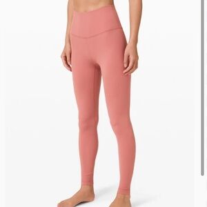 Lululemon leggings 25 inch inseam salmon